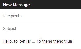 Những lỗi chính tả được phát hiện khi đang soạn thảo email